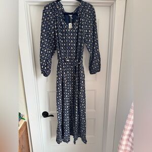 Tommy Bahama Navy and Cream Geometric Dress